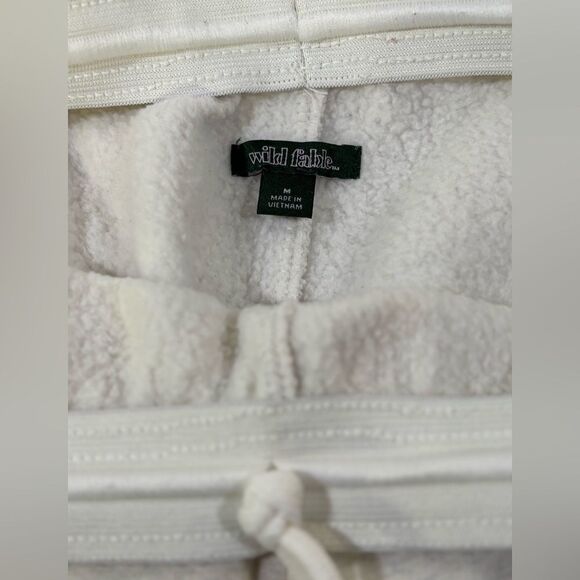 Wild Fable Cream High-Rise Straight Leg Fleece Casual Athleisure Sweatpants M - Picture 5 of 8